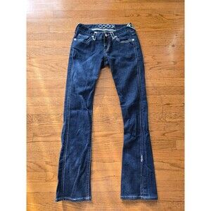 Coogi Jeans Embroidered  5/6 Bootcut Low Rise Dark Denim Selvedge Y2K